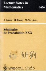 SEMINAIRE DE PROBABILITES XXX   1996  PDF电子版封面  9783540613367   