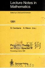 LECTURE NOTES IN MATHEMATICS 1391: PROBABILITY THEORY ON VECTOR SPACES IV（1989 PDF版）