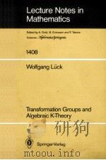 LECTURE NOTES IN MATHEMATICS 1408: TRANSFORMATION GROUPS AND ALGEBRAIC K-THEORY   1989  PDF电子版封面  3540518460;0387518460   