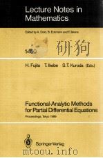 LECTURE NOTES IN MATHEMATICS 1450: FUNCTIONAL-ANALYTIC METHODS FOR PARTIAL DIFFERENTIAL EQUATIONS   1990  PDF电子版封面  3540533931;0387533931   