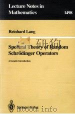 SPECTRAL THEORY OF RANDOM SCHRODINGER OPERATORS（1991 PDF版）