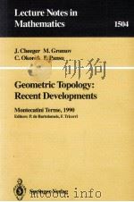 GEOMETRIC TOPOLOGY: RECENT DEVELOPMENTS   1991  PDF电子版封面  3540550178;0387550178   