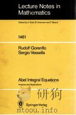 LECTURE NOTES IN MATHEMATICS 1461: RUDOLF GORENFLO SERGIO VESSELLA   1991  PDF电子版封面  354053668X;038753668X   