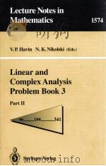 LINEAR AND COMPLEX ANALYSIS PROBLEM BOOK 3: PART II   1994  PDF电子版封面  3540578714;0387578714   