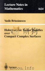 HOLOMORPHIC VECTOR BUNDLES OVER COMPACT COMPLEX SURFACES   1996  PDF电子版封面  9783540610182   