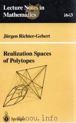 REALIZATION SPACES OF POLYTOPES   1996  PDF电子版封面  9783540620846   
