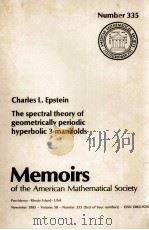 THE SPECTRAL THEORY OF GEOMETRICALLY PERIODIC HYPERBOLIC 3-MANIFOLDS   1985  PDF电子版封面     