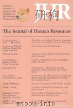 THE JOURNAL OF HUMAN RESOURCES VOLUME 31 NUMBER 3   1996  PDF电子版封面     