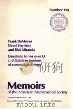 QUADRATIC FORMS OVER Q AND GALOIS EXTENSIONS OF COMMUTATIVE RINGS   1989  PDF电子版封面  0821824570   
