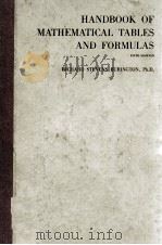 HANDBOOK OF MATHEMATICAL TANLES AND FORMULAS   1973  PDF电子版封面     
