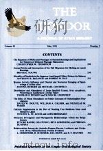 THE CONDOR VOLUME 93 NUMBER 2   1991  PDF电子版封面     