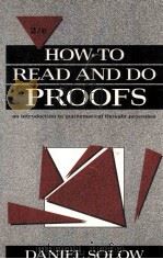 HOW TO READ AND DO PROOFS SECOND EDITION   1990  PDF电子版封面  0471510041   