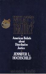 WHAT‘S FAIR?   1981  PDF电子版封面    JENNIFER L.HOCHSCHILD 