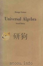 UNIVERSAL ALGEBRA SECOND EDITION   1979  PDF电子版封面  0387903550;3540903550   