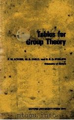 TABLES FOR GROUP THEORY（1978 PDF版）
