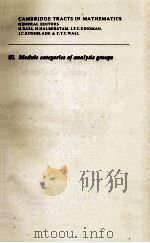 MODULE CATEGORIES OF ANALYTIC GROUPS   1982  PDF电子版封面  0521242002   
