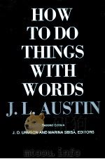 HOW TO DO THINGS WITH WORDS SECOND EDITION（1975 PDF版）