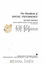 THE HANDBOOK OF SOCIAL PSYCHOLOGY SECOND EDITION VOLUME TWO   1968  PDF电子版封面     