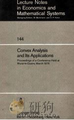 CONVEX ANALYSIS AND ITS APPLICATIONS（1977 PDF版）
