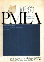 PMLA VOLUME 87 NUMBER 3   1972  PDF电子版封面     