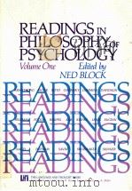READINGS IN PHILOSOPHY OF PSYCHOLOGY VOLUME 1   1980  PDF电子版封面  0674748751   