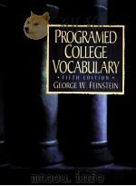 PROGRAMED COLLEGE VOCABULARY FIFTH EDITION   1998  PDF电子版封面  0132556138   