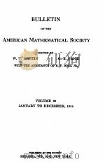 BULLETIN OF THE AMRIACN MATHEMATICAL SOCIETY VOLUME 60   1954  PDF电子版封面     