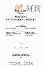 BULLETIN OF THE AMERICAN MATHEMATICAL SOCIETY VOLUME 41（1935 PDF版）
