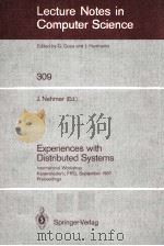 Lecture Notes in Computer Science 309 Experiences with Distributed Systems（1988 PDF版）