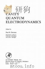 CAVITY QUANTUM ELECTRODYNAMICS（ PDF版）