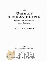 The Great Unraveling  Losing Our Way in the New Century（ PDF版）
