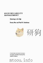 HIGH RELIABILITY MANAGEMENT  Operating on the Edge（ PDF版）