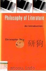 PHILOSOPHY OF LITERATURE An Introduction（1999 PDF版）