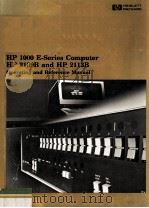 HP 1000 E-Series Computer HP 2109B and HP 2113B operating and reference manual   1983  PDF电子版封面     