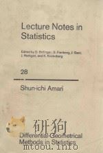 LECTURE NOTES IN STATISTICS 28   1985  PDF电子版封面  3540960562   