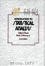 INTRODUCTION TO STATISTICAL ANALYSIS FOURTH EDITION   1979  PDF电子版封面  0070170738   