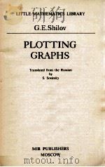PLOTTING GRAPHS   1978  PDF电子版封面     