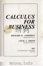 CALCULUS FOR BUSINESS   1976  PDF电子版封面     