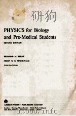 PHYSICS FOR BILOGY AND PRE-MEDICAL STUDENTS SECOND EDITION（1975 PDF版）