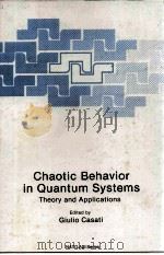 CHAOTIC BEHAVIOR IN QUANTUM SYSTEMS   1985  PDF电子版封面  0306418983   