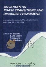 ADVANCES ON PHASE TRANSITIONS AND DISORDER PHENOMENA（1987 PDF版）