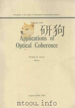 APPLICATONS OF OPTICAL COHERENCE VOLUME 194   1979  PDF电子版封面  0892522224   