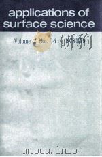 APPLICATIONS OF SURFACE SCIENCE VOLUME 2 NOS.14 1978-1979   1978  PDF电子版封面     