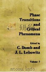 PHASE TRANSITIONS AND CRITICAL PHENOMENA VOLUME 7   1983  PDF电子版封面  0122203070   