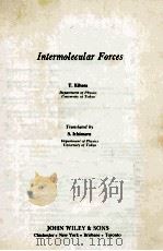 INTERMOLECULAR FORCES   1978  PDF电子版封面  0471995835   