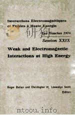 WEAK AND ELECTROMAGNETIC INTERACTIONS AT HIGH ENERGY SESSION XXIX（1977 PDF版）