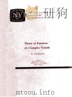 Theory Of Functions Of A Complex Variable   1948  PDF电子版封面     