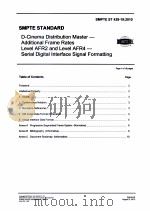 D-CINEMA DISTRIBUTION MASTER-ADDITIONAL FRAME RATES LEVEL AFR2 AND LEVER AFR4-SERIAL DIGITAL INTERFA     PDF电子版封面     