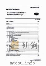 D-CINEMA OPERATIONS-FACILITY LIST MESSAGE     PDF电子版封面     