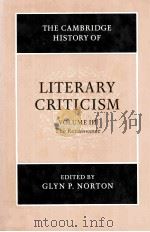 The Cambridge History of Literary Criticism VOLUME 3 The Renaissance（1999 PDF版）